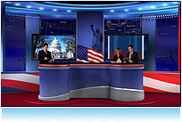 virtual news set presidential election 3d studio hdtv America Votes debates