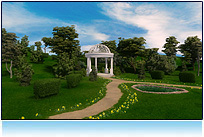 Classic Outdoor Set - Classic park-like outdoors environment with a romantic gazebo